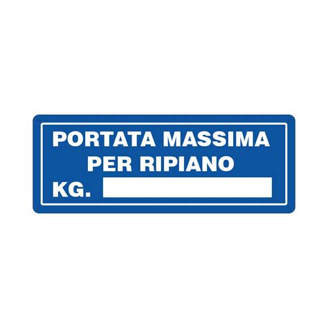 Centro Sill Shop Cartello Portata Massima Per Ripiano Segnaletica