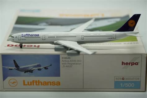 HERPA WINGS 1 500 Lufthansa Airbus A340 300 D AIGS Bergisch Gladbach