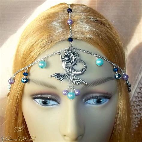 Mermaid Headpiece Mermaid Headdress Sea Nymph Head Chain Fantasy