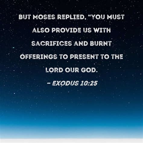 Exodus But Moses Replied You Must Also Provide Us With