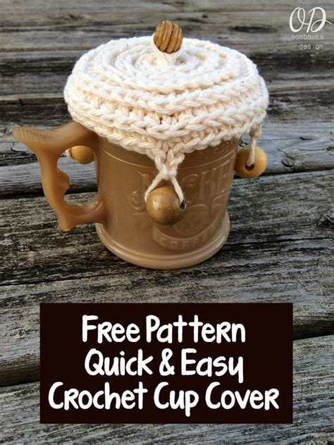 Quick And Easy Crochet Cup Cover Oombawka Design Crochet Gifts