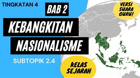 Sejarah Tingkatan Bab Perkembangan Nasionalisme Subtopik