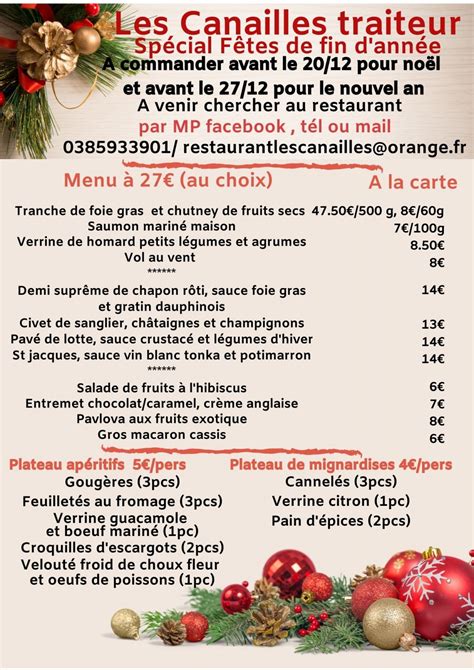 Menu De Noel Pour Collectivit Perla Brandais