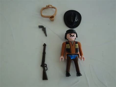 Playmobil Vintage Western Cow Boy Ceinturon Carabine Colt Du Set