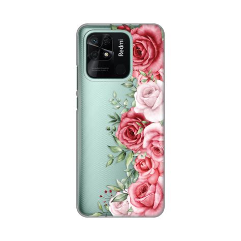 Maska Futrola Silikonska Print Skin Za Xiaomi Redmi 10C Wild Roses