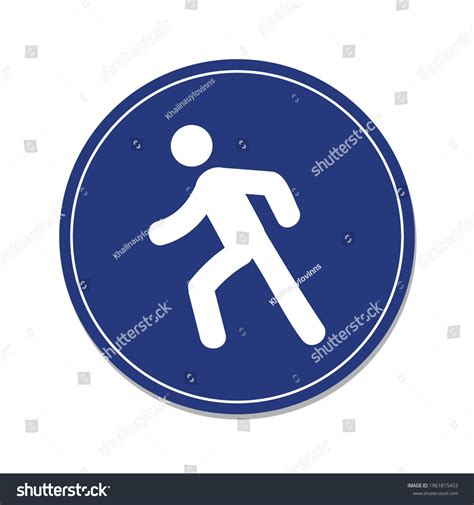 Illustration Walking Sign Isolated On White Stock Vector (Royalty Free ...