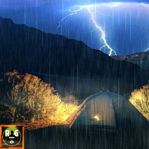 Stream Thunderstorm Sounds With Rain On Tent And Heavy Thunder For