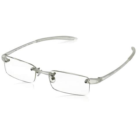 Visualites 1 Crystal 2 50 Power Lightweight Rimless Rectangle Reading Glasses For Men And Woman