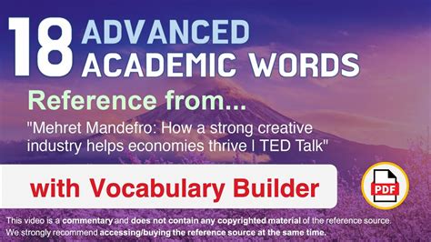 Advanced Academic Words Ref From How A Strong Creative Industry