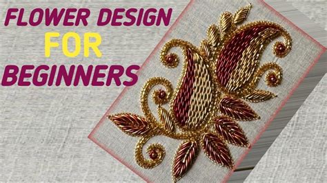 Aari Work Flower Design For Beginners Zardosi Flowers Tutorial