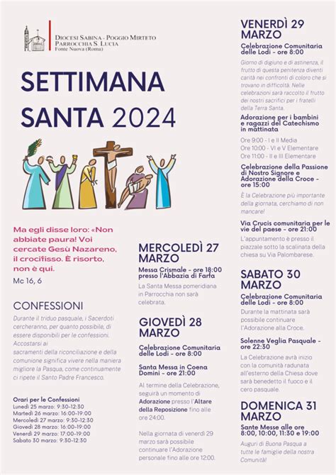 Settimana Santa 2024 Programma E Celebrazioni Parrocchia Santa Lucia