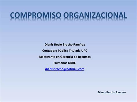 Ppt Dianis Compromiso Organizacional Ppt