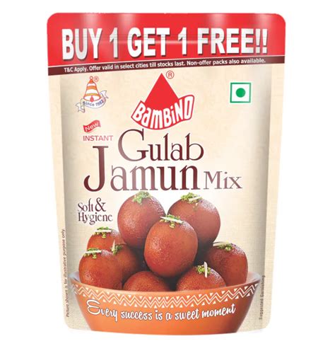 Bambino Instant Gulab Jamun Mix 160 Gms Buy One Get One JioMart