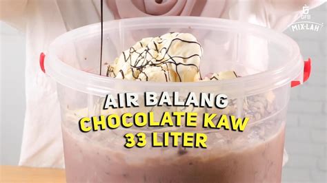 Resipi Air Balang Chocolate Kaw Cara Mudah Bancuh Coklat Premium