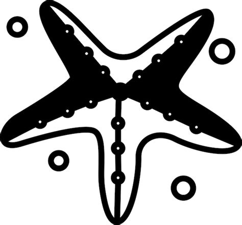 Premium Vector Starfish Glyph And Line Vector Illustration