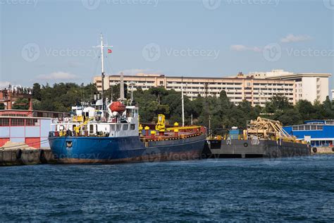 Cargo ship in port 10859197 Stock Photo at Vecteezy