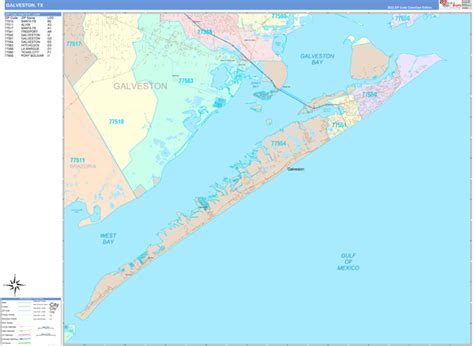 Galveston Texas Zip Code Map United States Map
