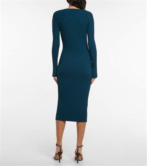 Helmut Lang Ribbed Knit Midi Dress Helmut Lang