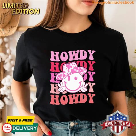 Vintage Howdy Rodeo Western Country Southern Cowgirl T Shirt