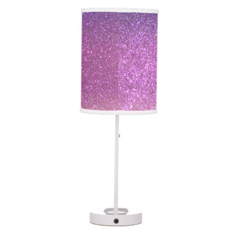 Violet Princess Blush Pink Triple Glitter Ombre Table Lamp Zazzle