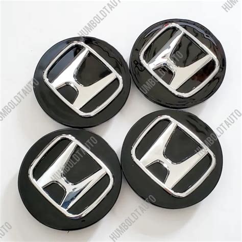 4 Gloss Black Wheel Rim Center Caps With Chrome Logo For Honda 69mm 2 75 30 32 Picclick Au