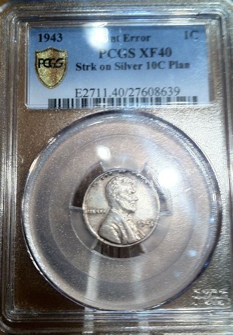 Us 1943 Penny Struck On Silver 10c Planchet Coin Talk