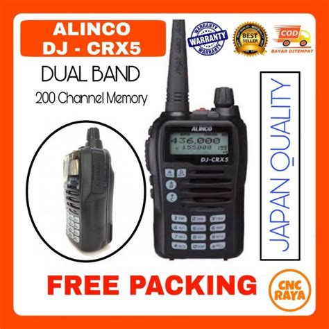 HT Alinco DJ CRX5 Dual Band UHF VHF Garansi 1 Tahun Walkie Talkie H T