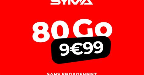 Bon plan 80 Go en 4G à moins de 10 avec le forfait Le neuf de Syma