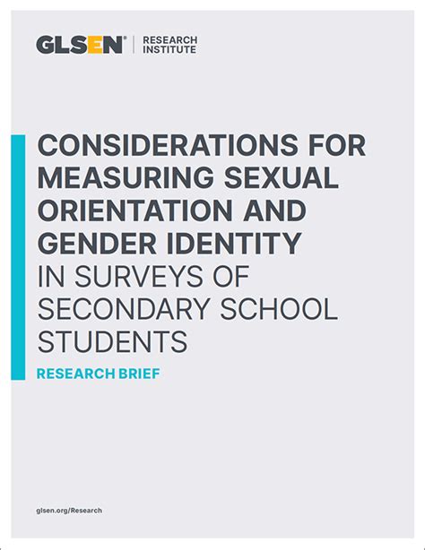 Measuring Sexual Orientation And Gender Identity In Surveys Of Adolescents Glsen