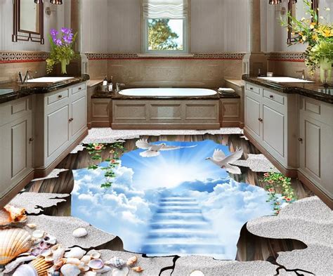 Brick Wallpaper 3d 4143D Naked Eye Naked Floor Flooring Stickers Vinyl