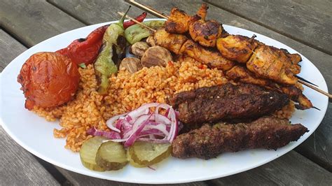 Mix Grill Platter With Bulgur Turkish Cuisine Restaurant Style By