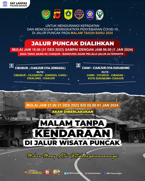 Malam Tanpa Kendaraan Pada Tahun Baru Di Jalur Puncak Begini