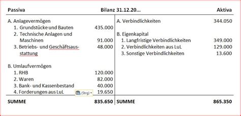 Von Der Inventarliste Zur Bilanz Buchf Hren Lernen