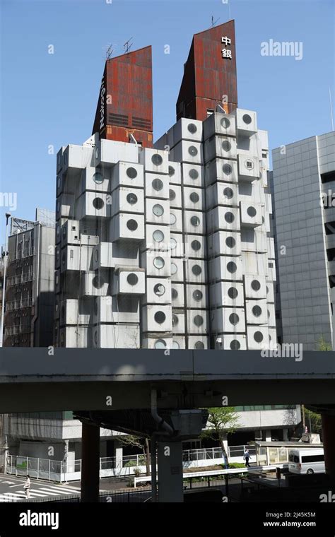 The Nakagin Capsule Tower Is Seen In Ginza Tokyo Japan On April 12 2022 Demolition Work