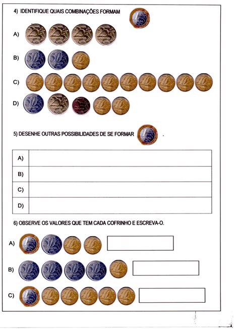 Atividade De Sistema Monetário Parte 2 Folha 1 Folha 3 Atividades Sistema Monetário