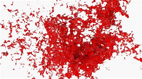 Blood Burst Static 6 3d Model Cgtrader
