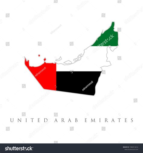 Map United Arab Emirates Flag Vector Stock Vector Royalty Free 1986912614 Shutterstock