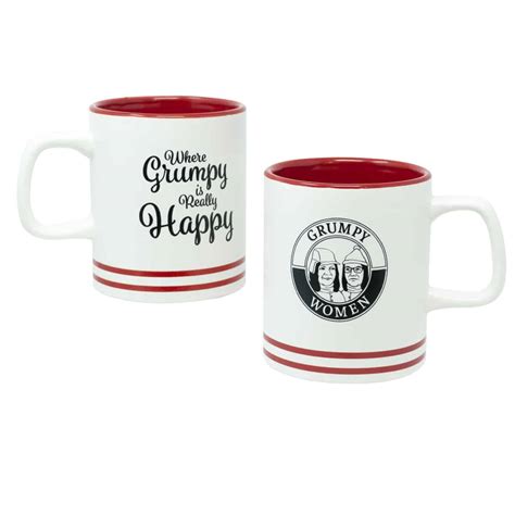 Grumpy Women Coffee Mug Ceramic Red And White 10 Oz