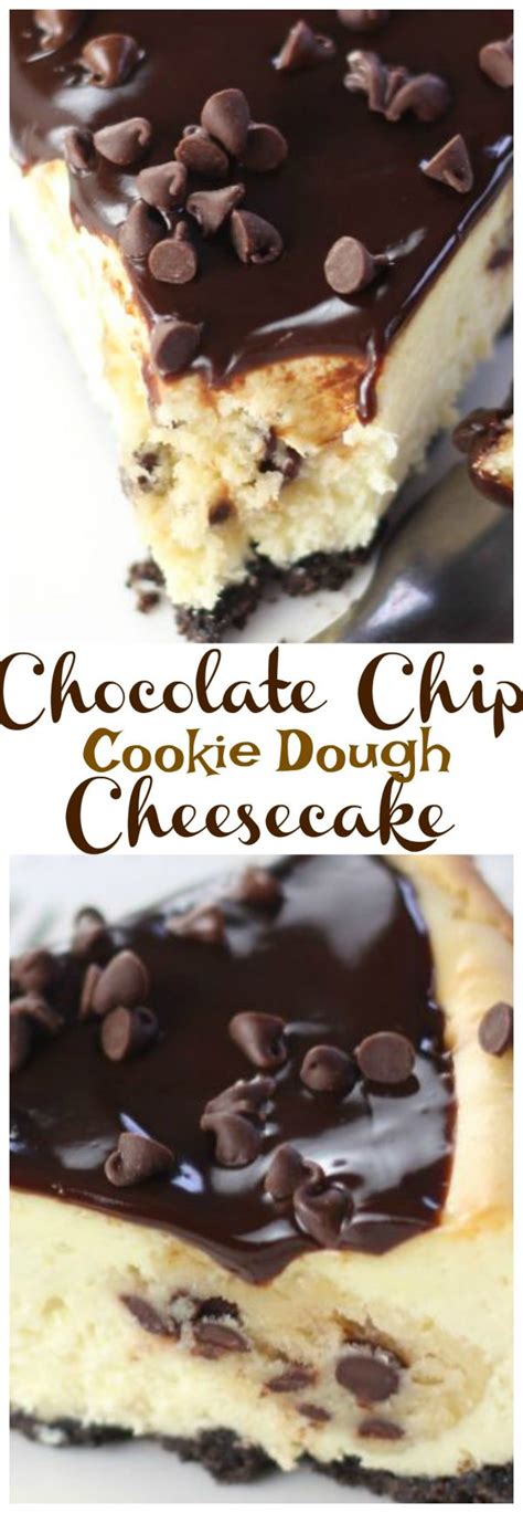 Chocolate Chip Cookie Dough Cheesecake The Gold Lining Girl