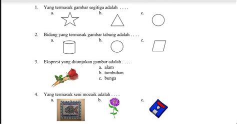 Soal Kunci Balasan Dan Kriteria Evaluasi Ukk Sbk Sbdp Sd Mi Kelas 1 2 3 4 5 6 Semester 2