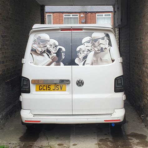 Stormtrooper Sticker Vinyl Wrap Vw T T T Rear Window Panel