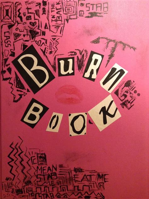 Diy Hand Made Burn Book From Mean Girls Photo Wall Collage Picture