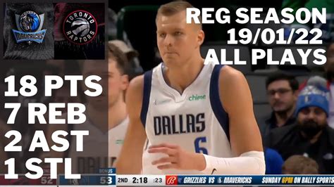 Kristaps Porzingis Vs Raptors Pts Reb Ast Stl All Plays