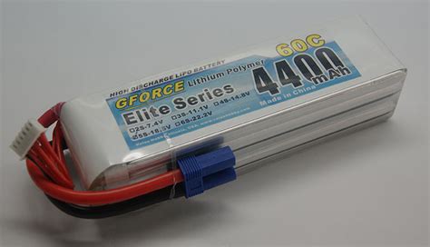 Gforce Elite Series C Mah S V Lipo Ec Connector