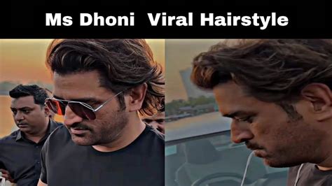 Mahendra Singh Dhoni New Lookms Dhoni New Hairstyle Youtube