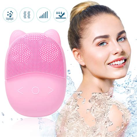 Qicasul Facial Cleansing Brush Waterproof Hanging Silicone Face Rechargeable Face Massage Mild