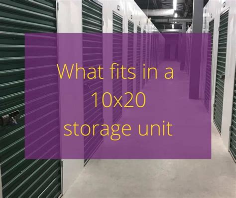 What Fits In A 10 X 20 Storage Unit