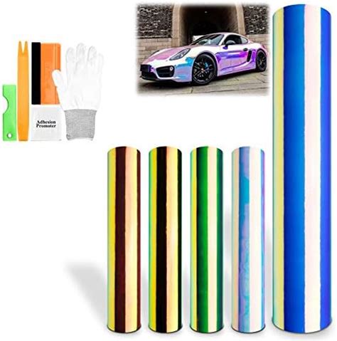 Amazon 4 X8 Sample Premium White Neo Chrome Rainbow Holographic