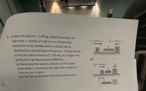 Solved A Block Of Mass M Kg Initially Moving To The Chegg