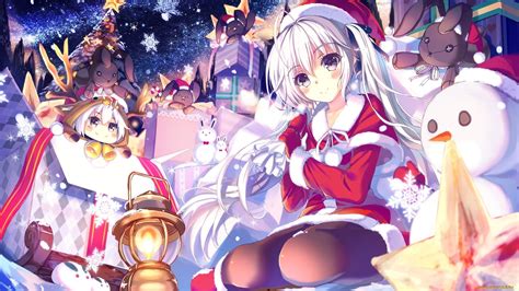 30 Christmas Anime Girl Wallpapers Wallpaperboat